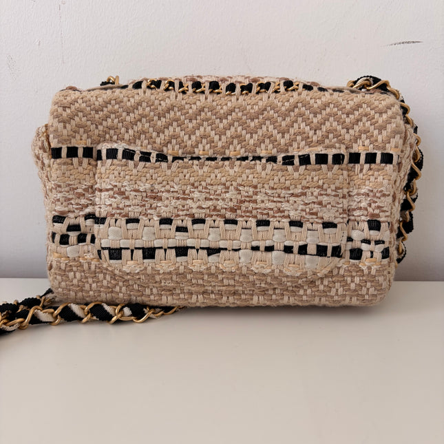 Sac Chanel Small tweed et raphia