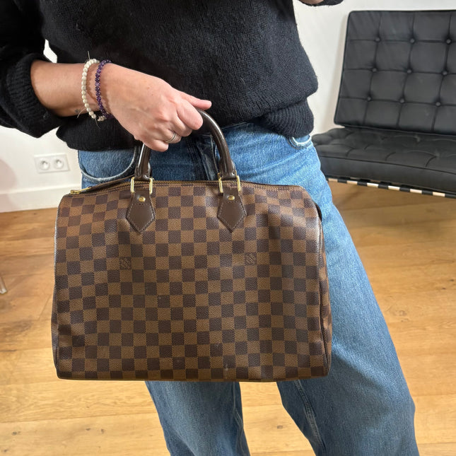 Sac Louis Vuitton Speedy 35 damier ébène