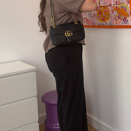 Sac Gucci GG Marmont moyen noir