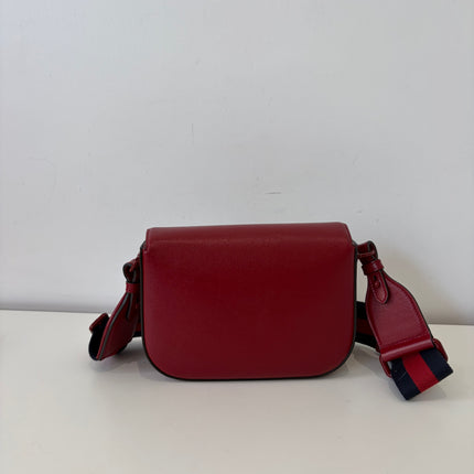 Sac Gucci Horsebit 1955 PM Cuir Rouge Éteint