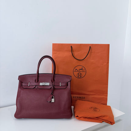Sac Hermès Birkin 35 rouge H