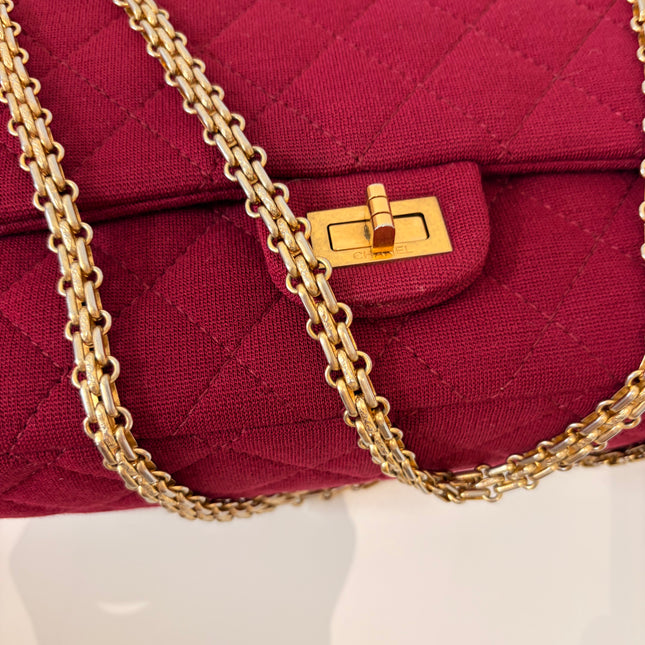 Sac Chanel 2.55 jersey framboise