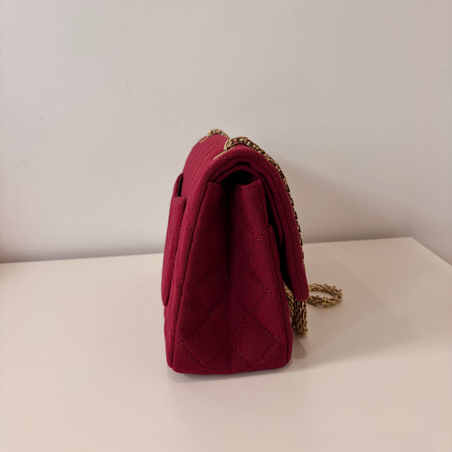 Sac Chanel 2.55 jersey framboise