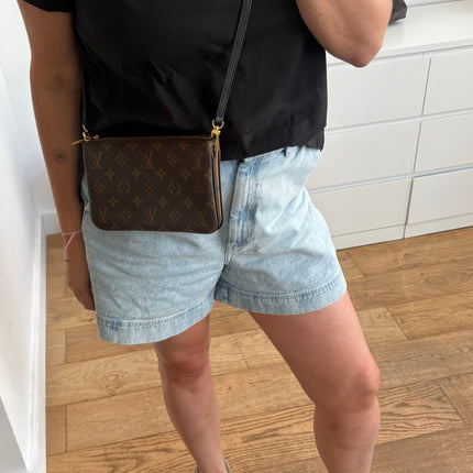 Sac pochette double zip Louis Vuitton reverse