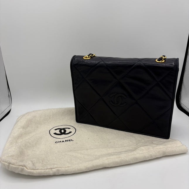 Sac Chanel Single flap marine