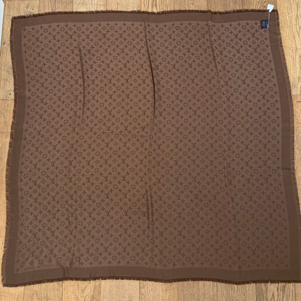 Châle Louis Vuitton Monogram marron