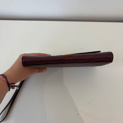 Pochette dragonne Saint Laurent Cassandre Burgundy