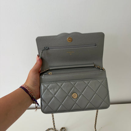 Sac Chanel Wallet on chain Gris argent