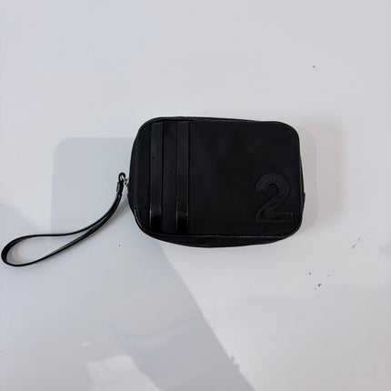 Trousse Dior à dragonne toile noire