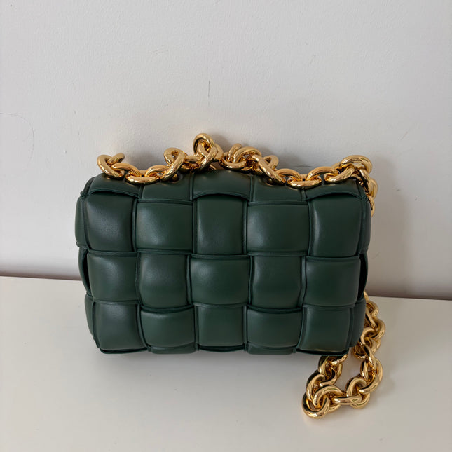 Sac Bottega Veneta cassette vert sapin