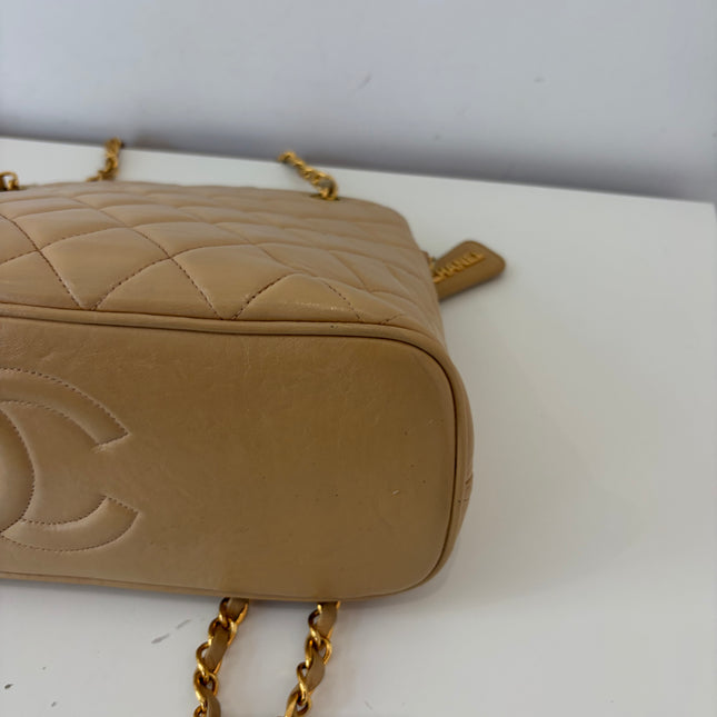Sac Chanel shopping épaule Beige