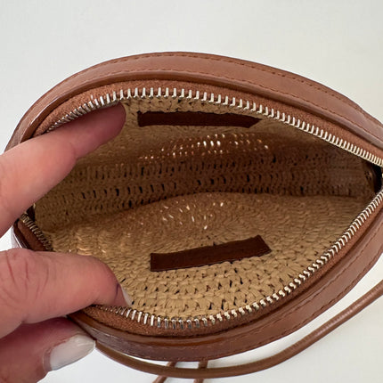Sac Saint Laurent rond cuir et raphia