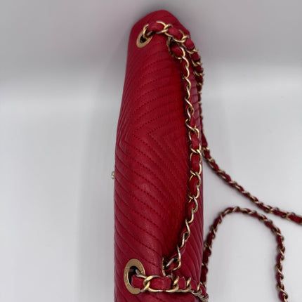 Sac chevrons Chanel Rouge