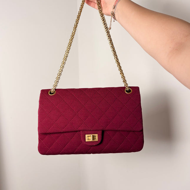 Sac Chanel 2.55 jersey framboise