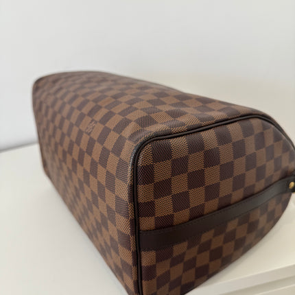 Sac Louis Vuitton Speedy 35 bandoulière damier ébène