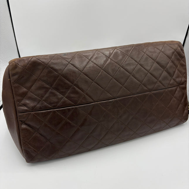 Sac shopping Chanel vintage chocolat