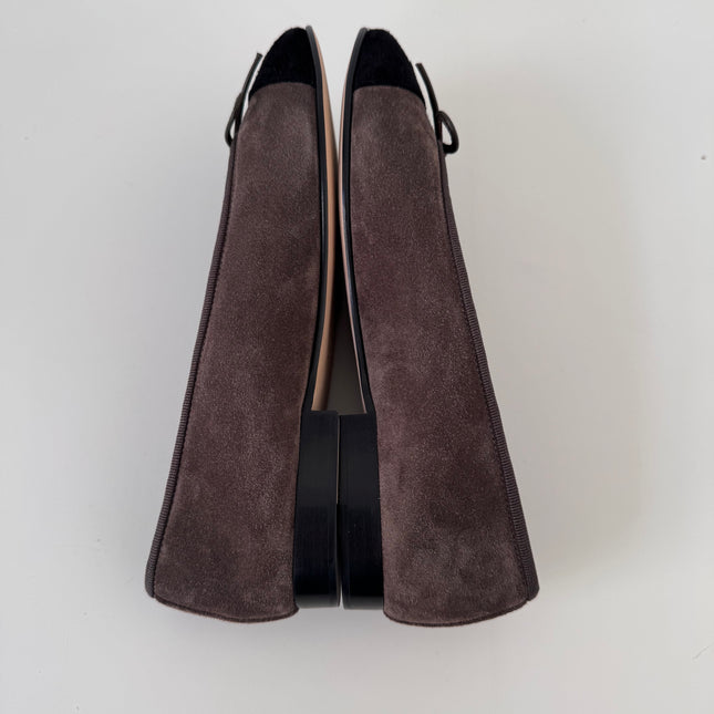 Ballerines Chanel T36 suède marron