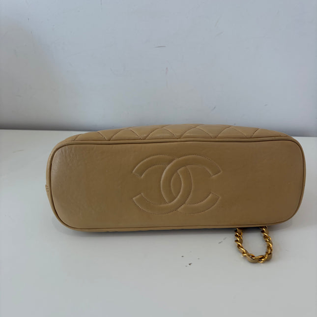 Sac Chanel shopping épaule Beige