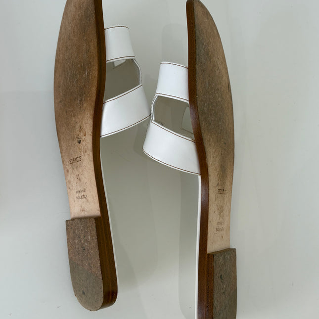 Sandales Oran Hermès Blanches T41