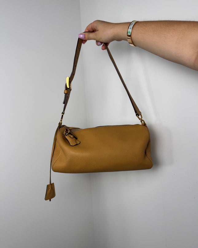 Sac baguette Prada bronze