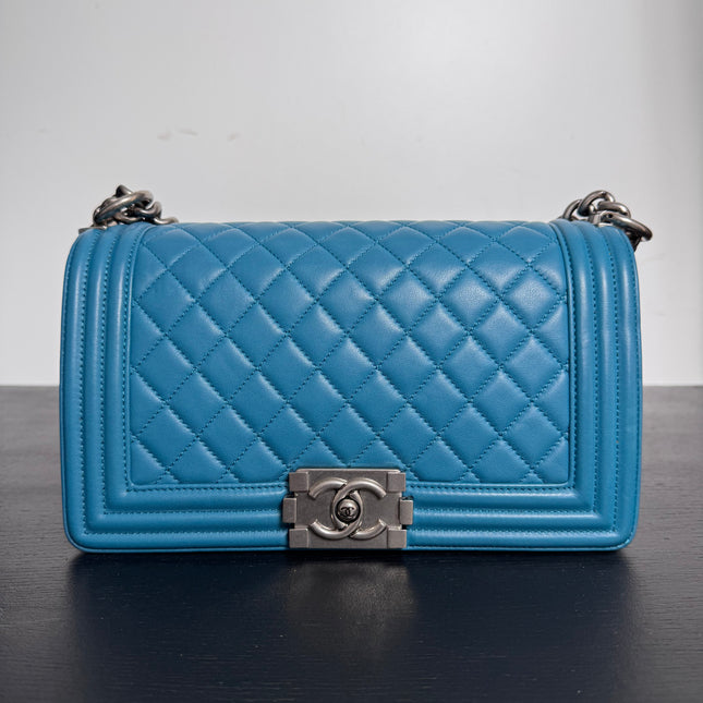 Sac Chanel Boy Medium Bleu