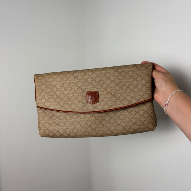 Pochette Celine Beige Macadam