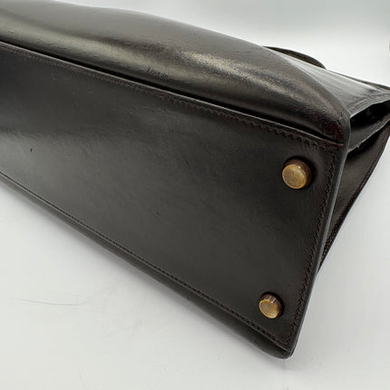 Sac Hermès Kelly 32 vintage marron