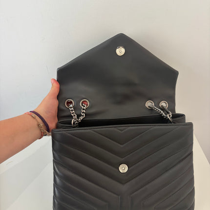 Sac Saint Laurent Loulou Medium Gris foncé