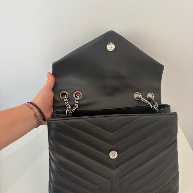 Sac Saint Laurent Loulou Medium Gris foncé
