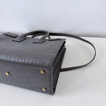 Sac de Jour Saint Laurent Croco Gris Small