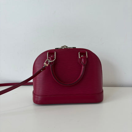 Sac Louis Vuitton BB Alma Cuir Épi Framboise