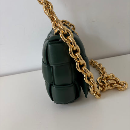 Sac Bottega Veneta cassette vert sapin