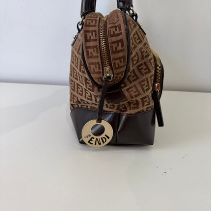 Sac Fendi Zucchino Toile Marron