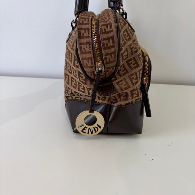 Sac Fendi Zucchino Toile Marron