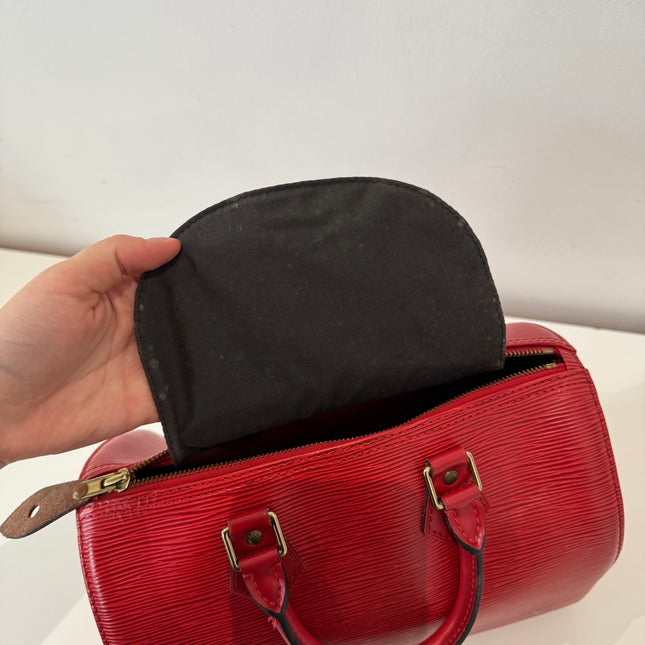 Sac Louis Vuitton Speedy 25 Épi Rouge