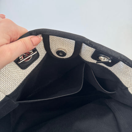 Sac Chanel Deauville medium toile écrue