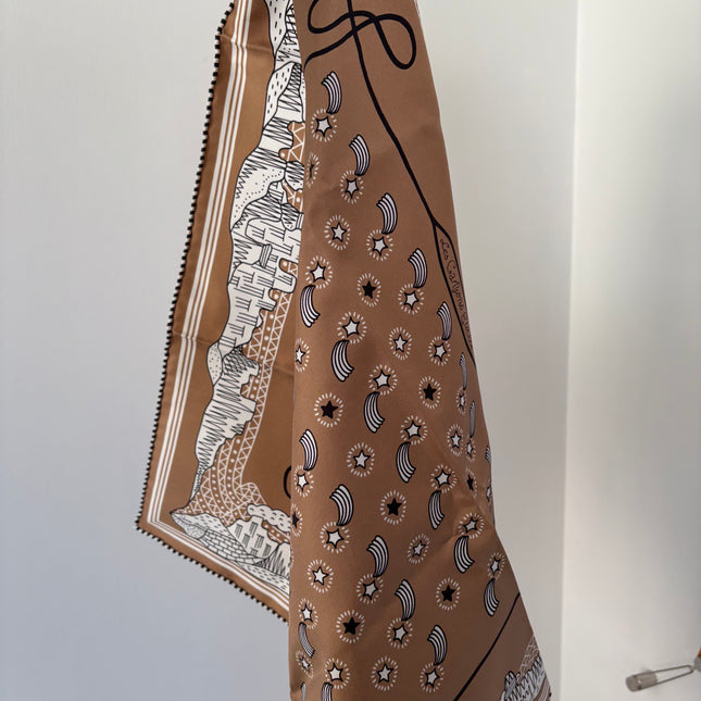 Bandana Hermès 55cm Les canyons étoiles