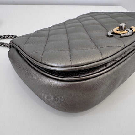 Sac Chanel Demie lune argent
