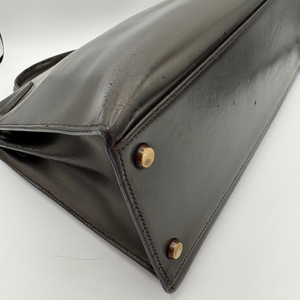 Sac Hermès Kelly 32 vintage marron