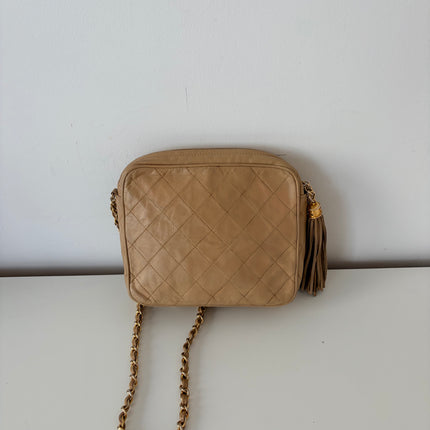 Sac Chanel Caméra Vintage beige