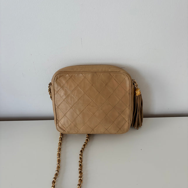 Sac Chanel Caméra Vintage beige