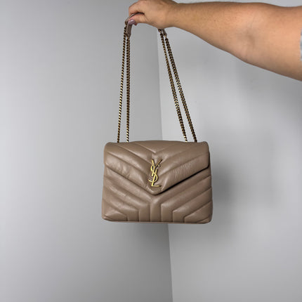 Sac Saint Laurent Loulou Small beige