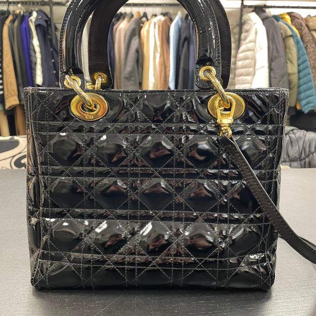 Sac Lady Dior Medium Vernis