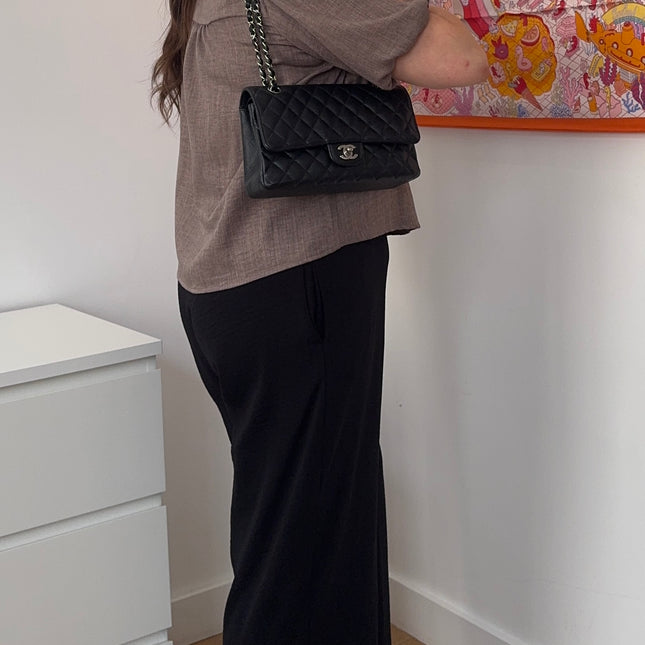 Sac Chanel 11.12 timeless classique cuir caviar