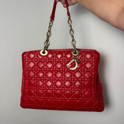 Sac Dior Grand Shopping Rouge