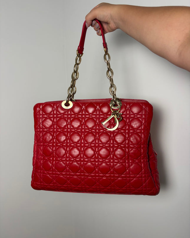 Sac Dior Grand Shopping Rouge