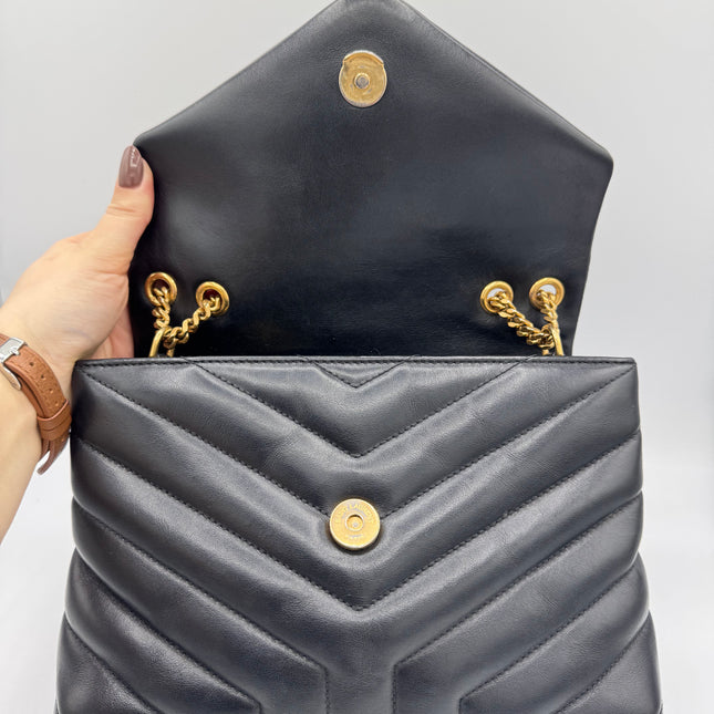 Sac Loulou Small Noir Saint Laurent