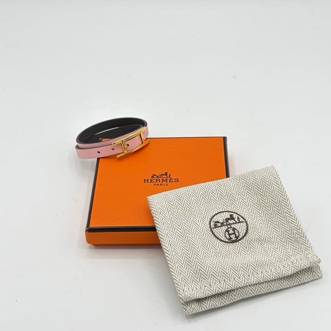 Bracelet Hermès Behapi double tour T1 Rose