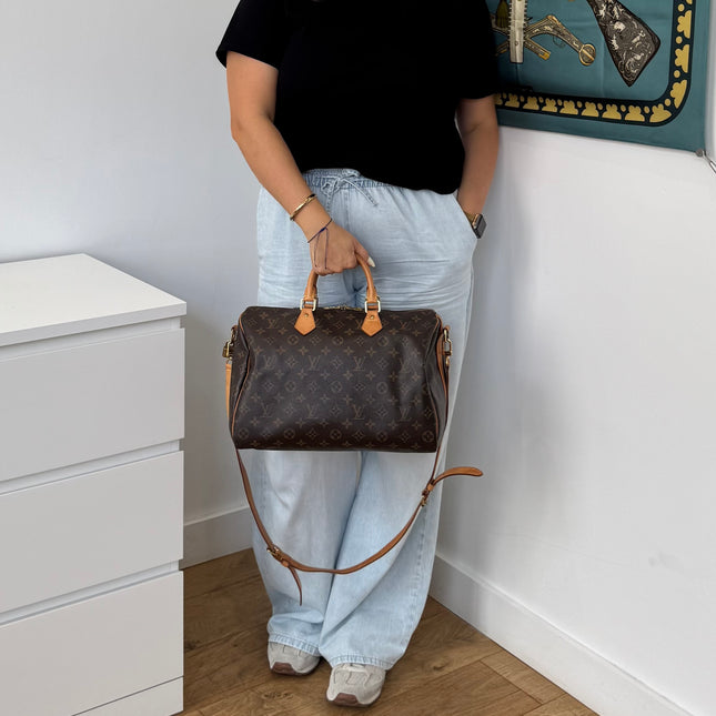 Sac Louis Vuitton Speedy 35 Monogram bandoulière
