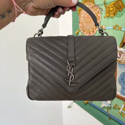 Sac Saint Laurent Collège small gris